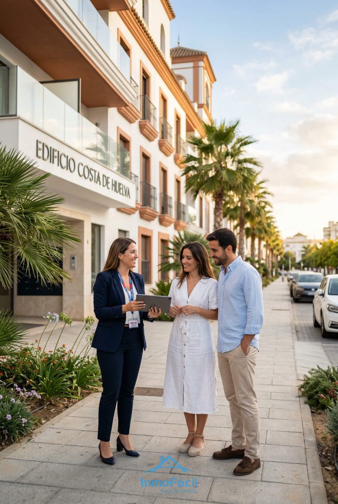 personas firmando el contrato de compra de su casa en huelva